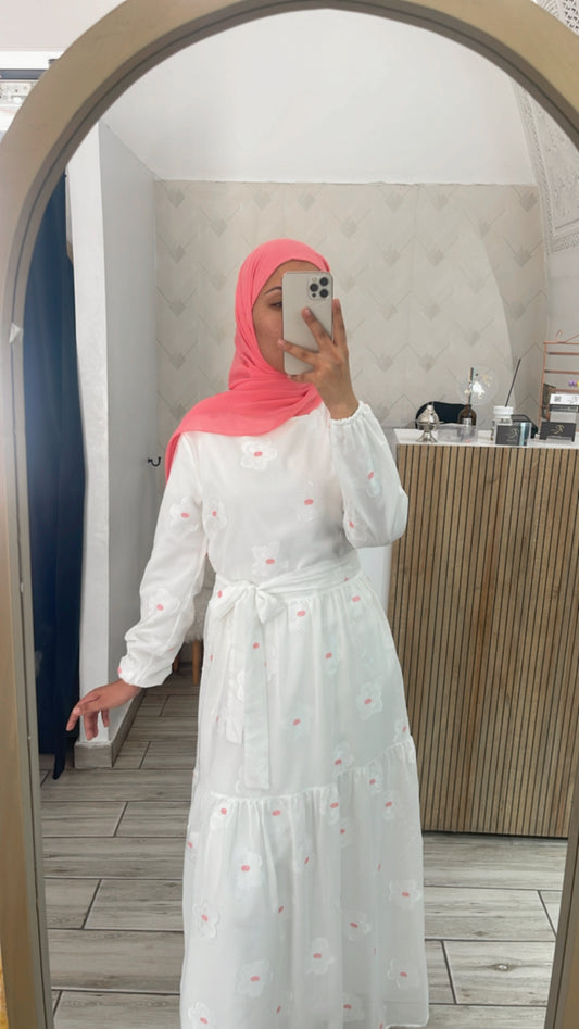 Robe fleurs rose